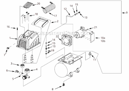 Page A Diagram and Parts List for FP204700 2003 Campbell Hausfeld Compressor